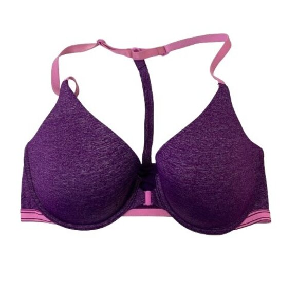 Victoria’s Secret Racerback Semi Demi Pink and Purple Size 32D - Picture 1 of 6